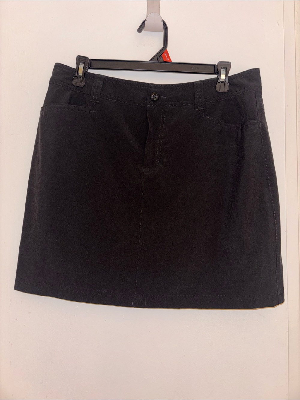 Eddie Bauer Black Mini Skirt with Front Pockets